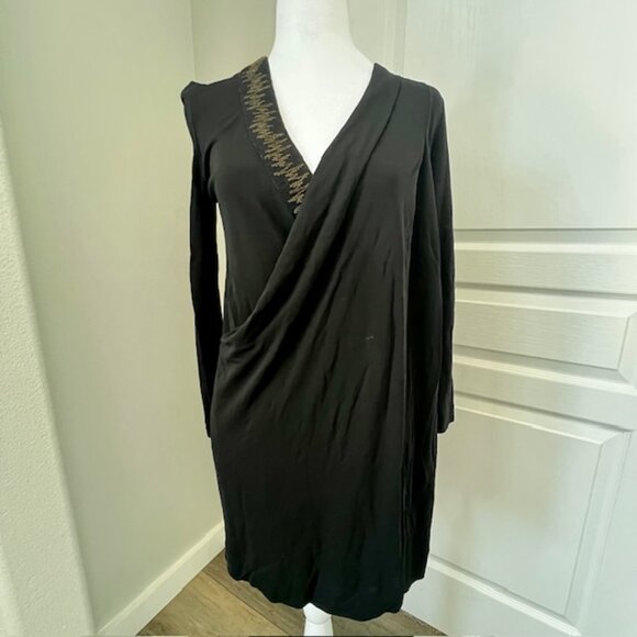 Piazza Sempione Italian sequin little black dress cocktail party classy … - Picture 1 of 11